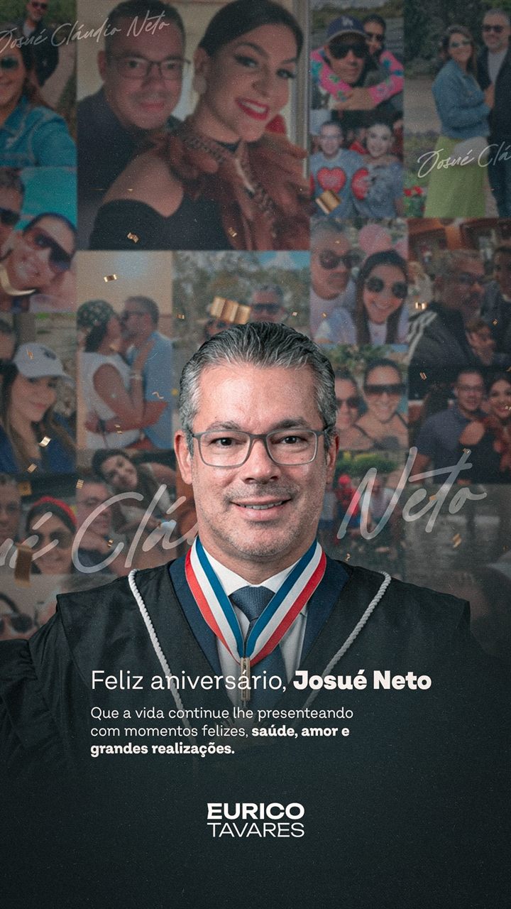 Arte de aniversário Josué Neto