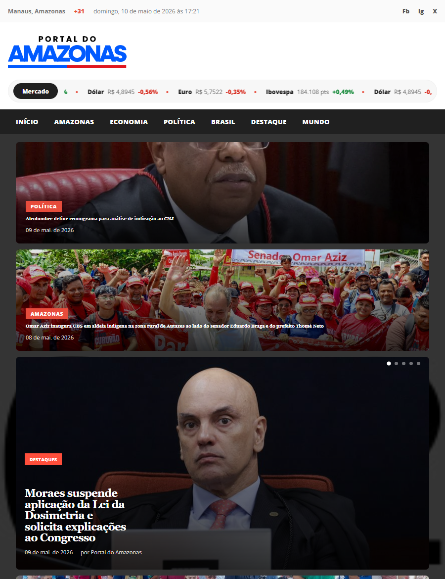 Prévia do site Portal do Amazonas